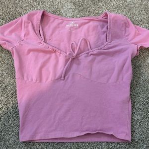 Hollister Pink Bow Tiny Tee